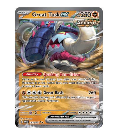 Great Tusk ex Paldean Fates 053