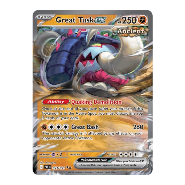 Great Tusk ex Paldean Fates 053