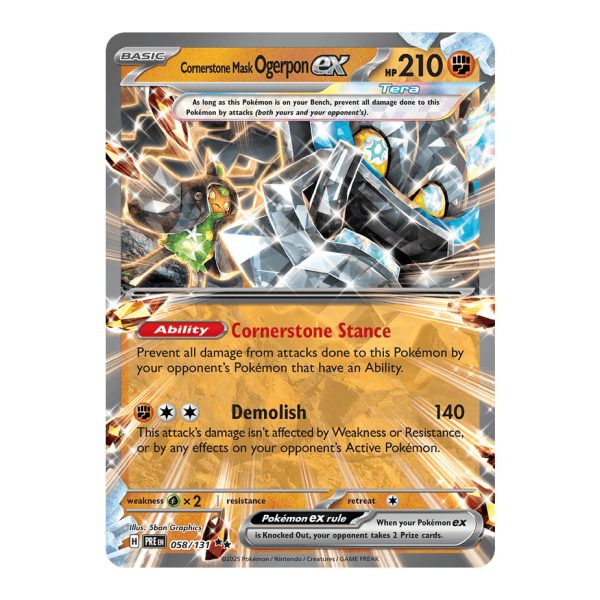 Cornerstone Mask Ogerpon ex Prismatic Evolutions 058