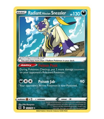 Radiant Hisuian Sneasler Lost Origin 123