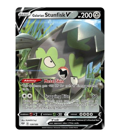 Galarian Stunfisk V Darkness Ablaze 128