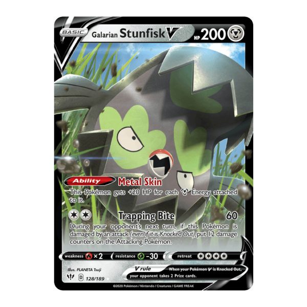 Galarian Stunfisk V Darkness Ablaze 128