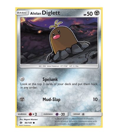 Alolan Diglett Sun & Moon 86