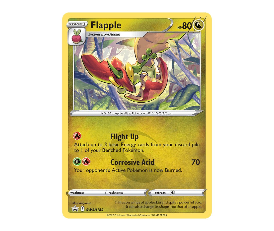 SWSH189-flapple-swsh-black-star-promos-en.jpg Flapple SWSH Black Star Promos SWSH189