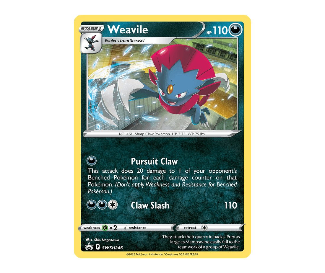 SWSH246-weavile-swsh-black-star-promos-en.jpg Weavile SWSH Black Star Promos SWSH246